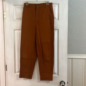 Madewell Straight Leg High Waisted Burnt Orange Pants | Size 26